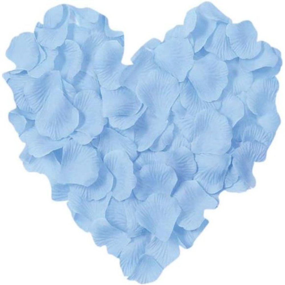 Light Blue Silk Rose Petals for Home Accents - Decorative Scatter